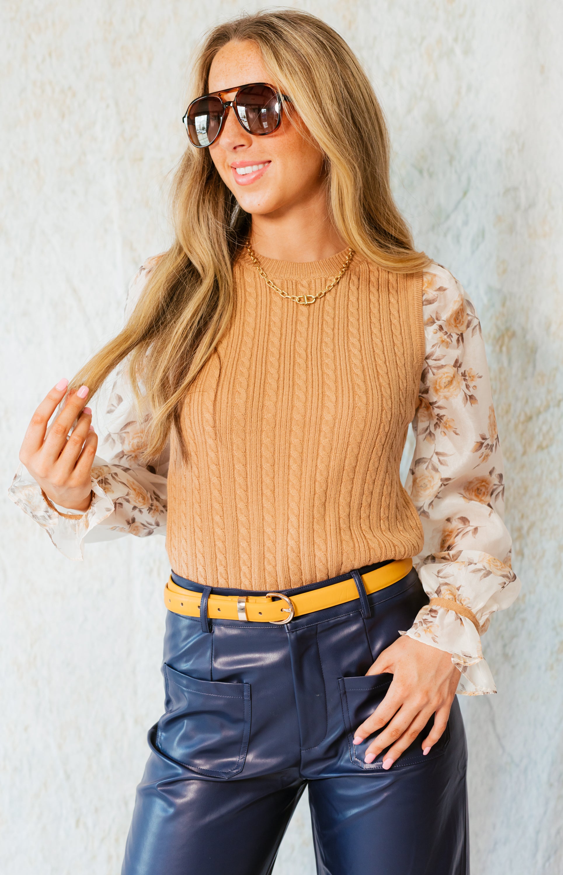 Touch of Whimsy Sweater, CAMEL