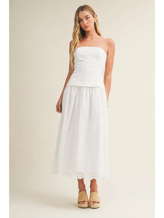 Sunlit Romance Dress, SNOW WHITE