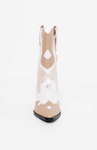 ShuShop: Zizi Mid Calf Boot, GOLD Boots - 82