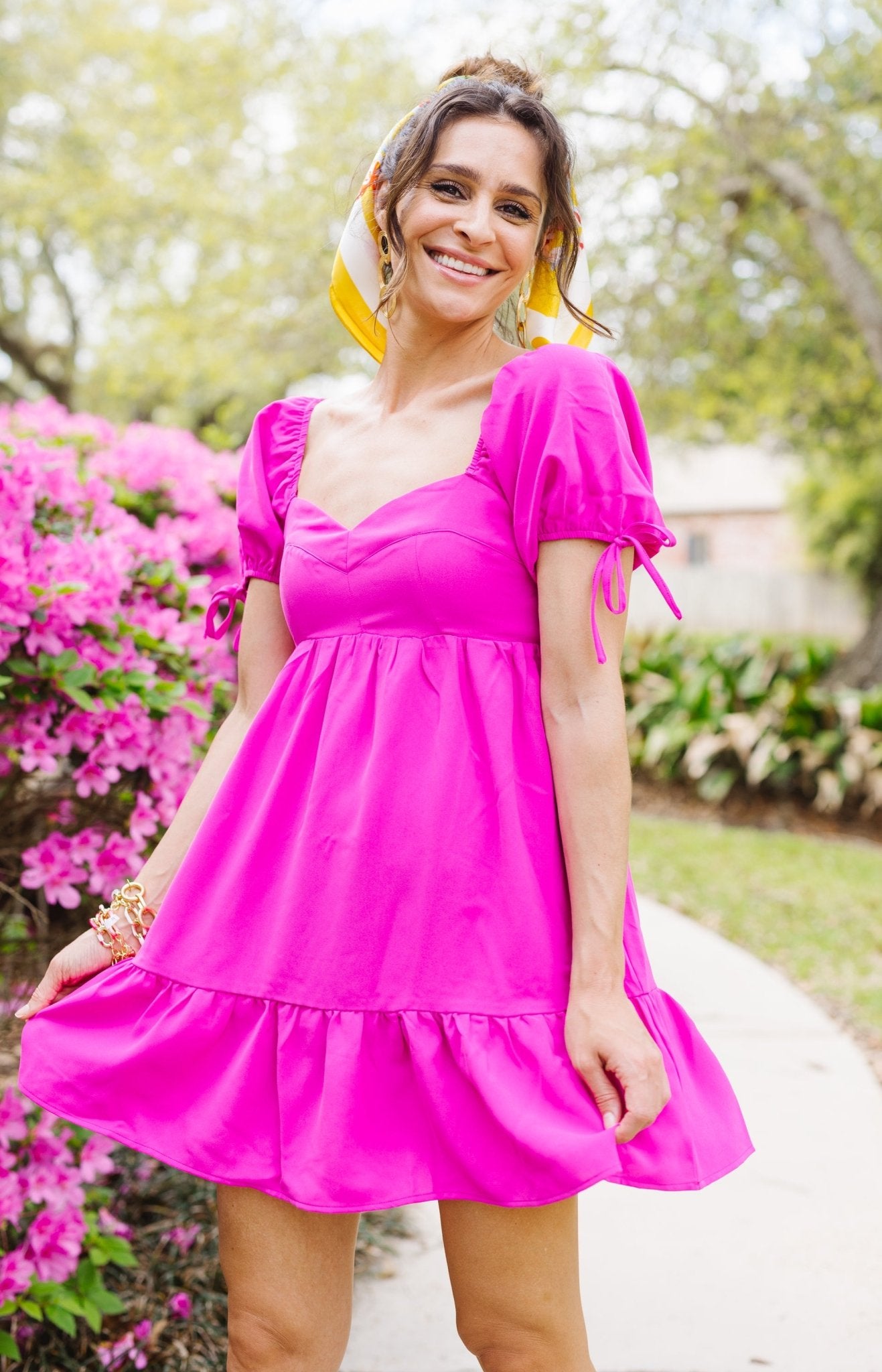 Babydoll Bloom Mini Dress, MAGENTA Dresses Under $100 - 26