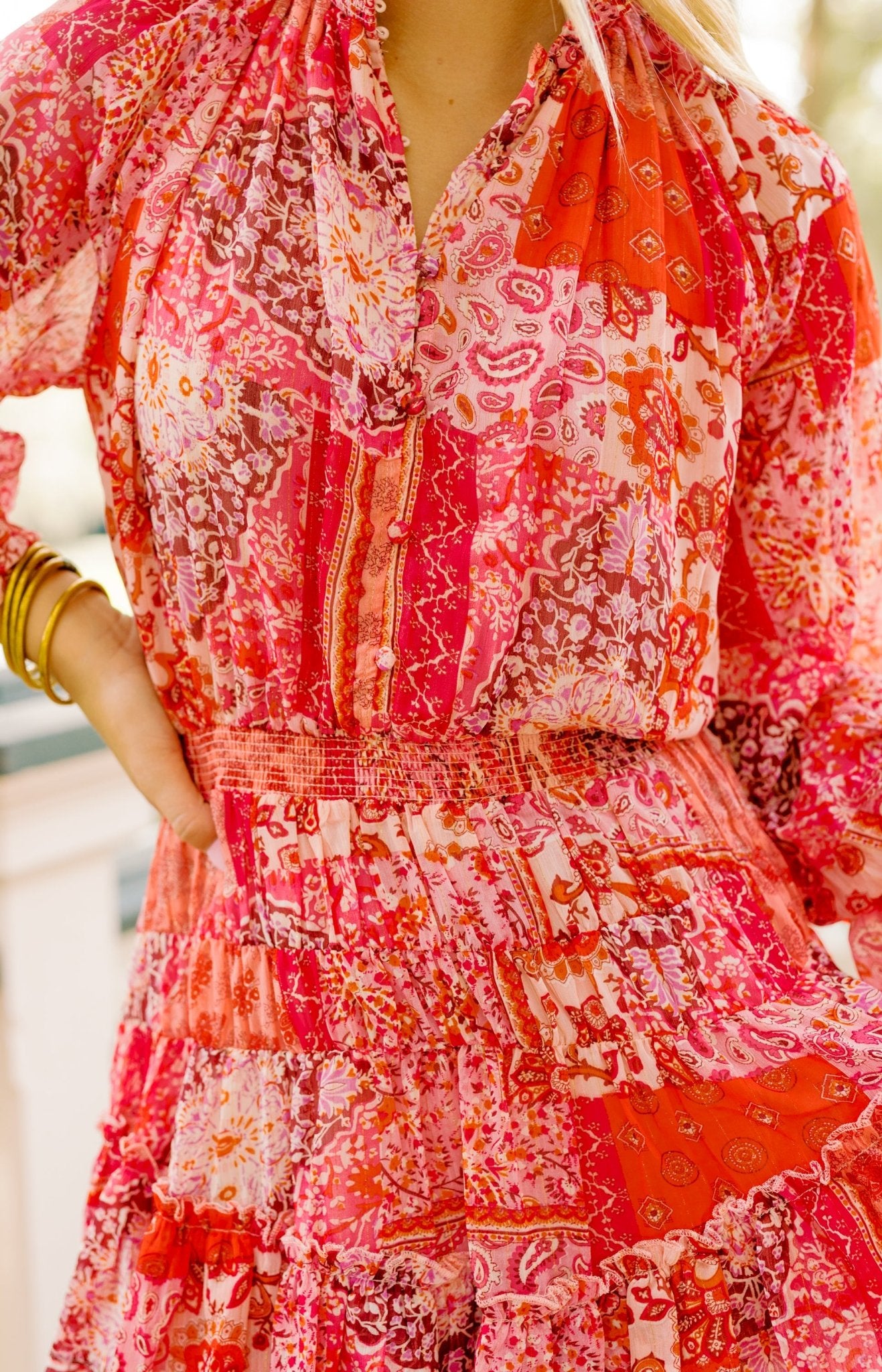 Blooming Style Mini Dress, PINK MULTI Dresses Under $100 - 26