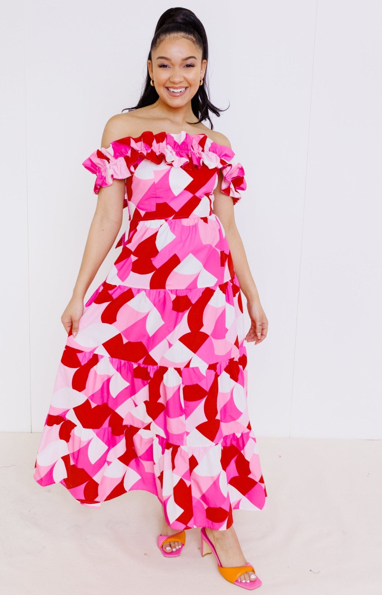 Blushing Belle Maxi Dress, PINK/RED MULTI Dresses Under $100 - 26