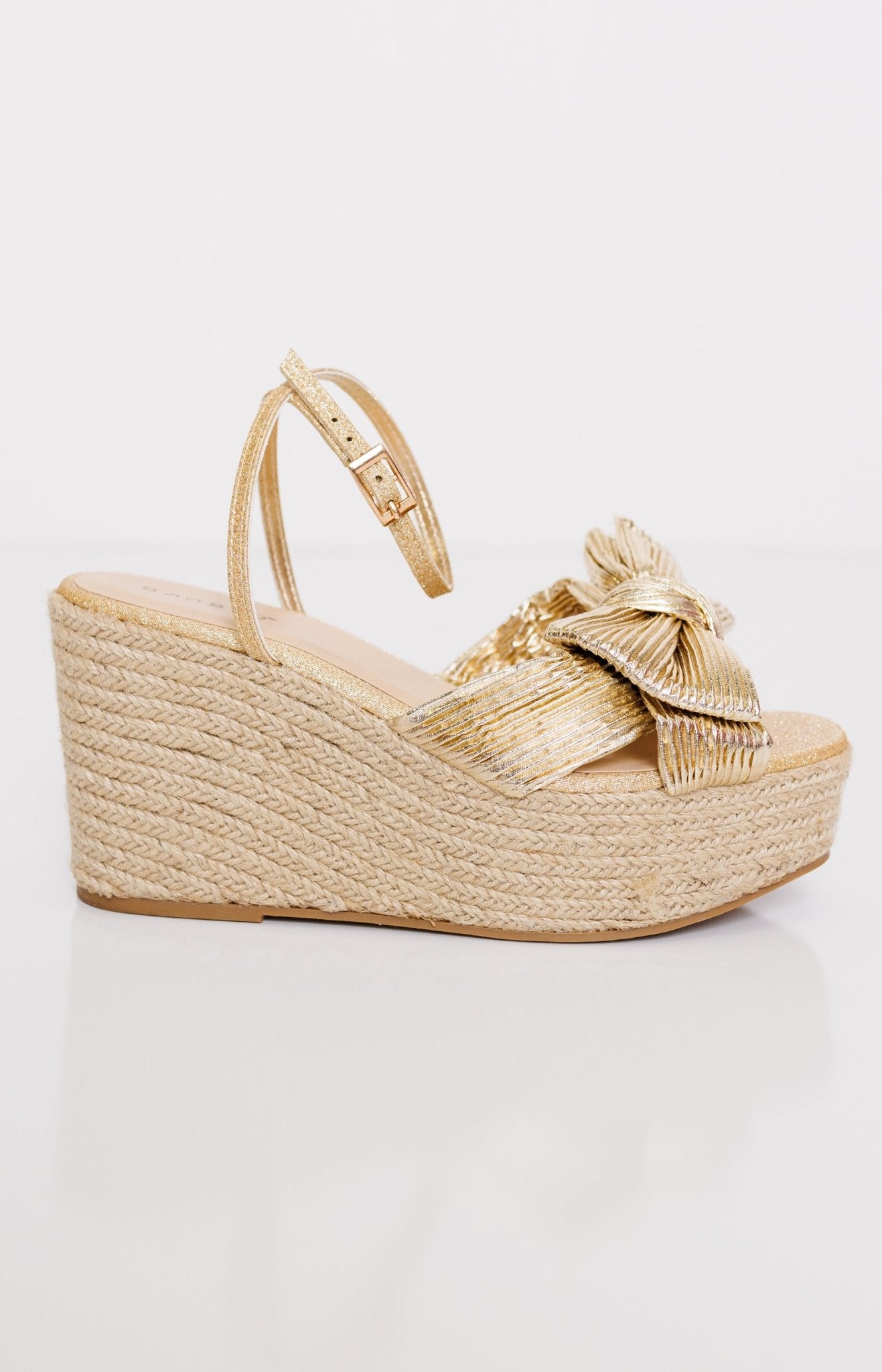 Bow Detail Wedges, GOLD Wedge - 80W