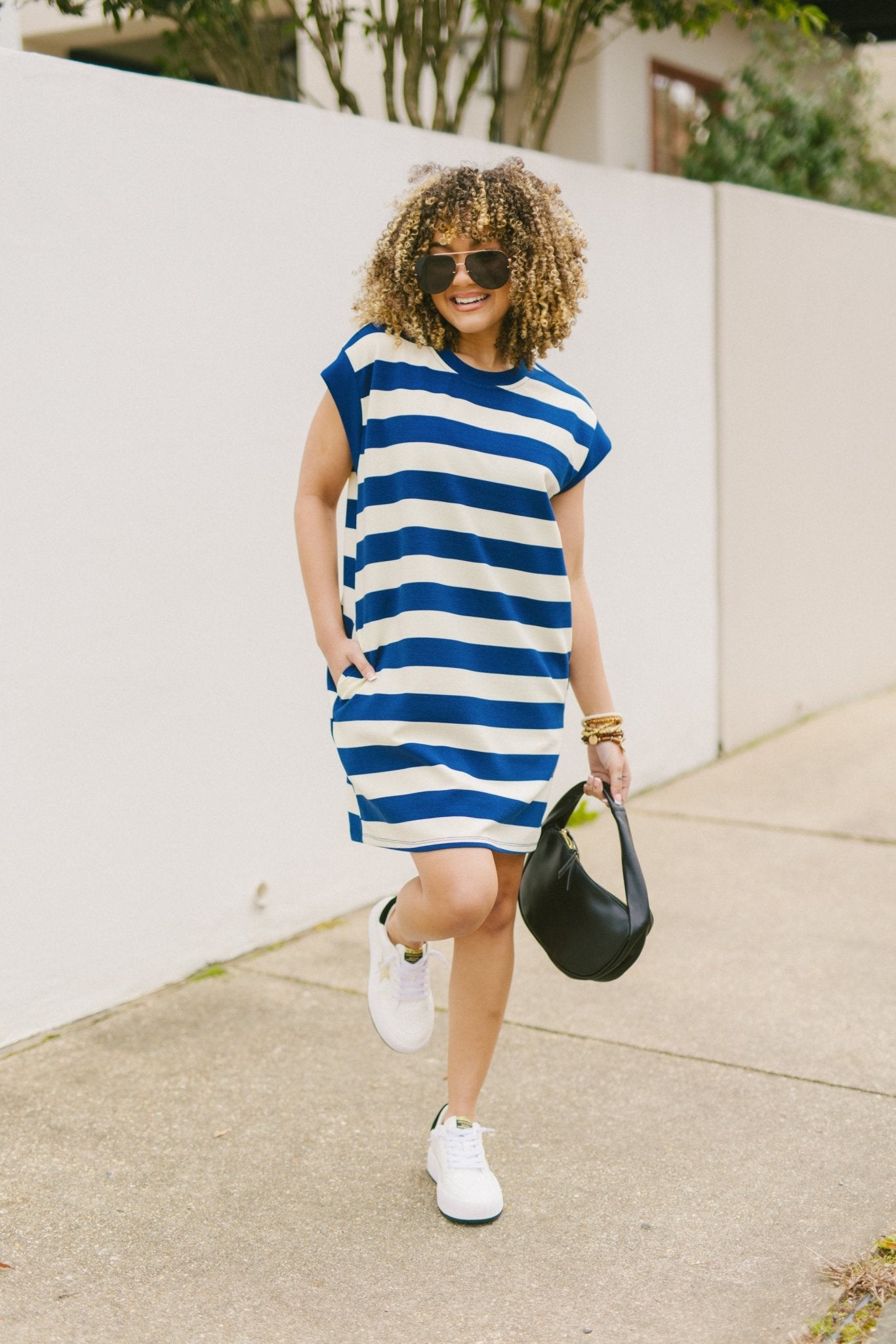 Busy Bee Dress, NAVY Dresses Under $100 - 26