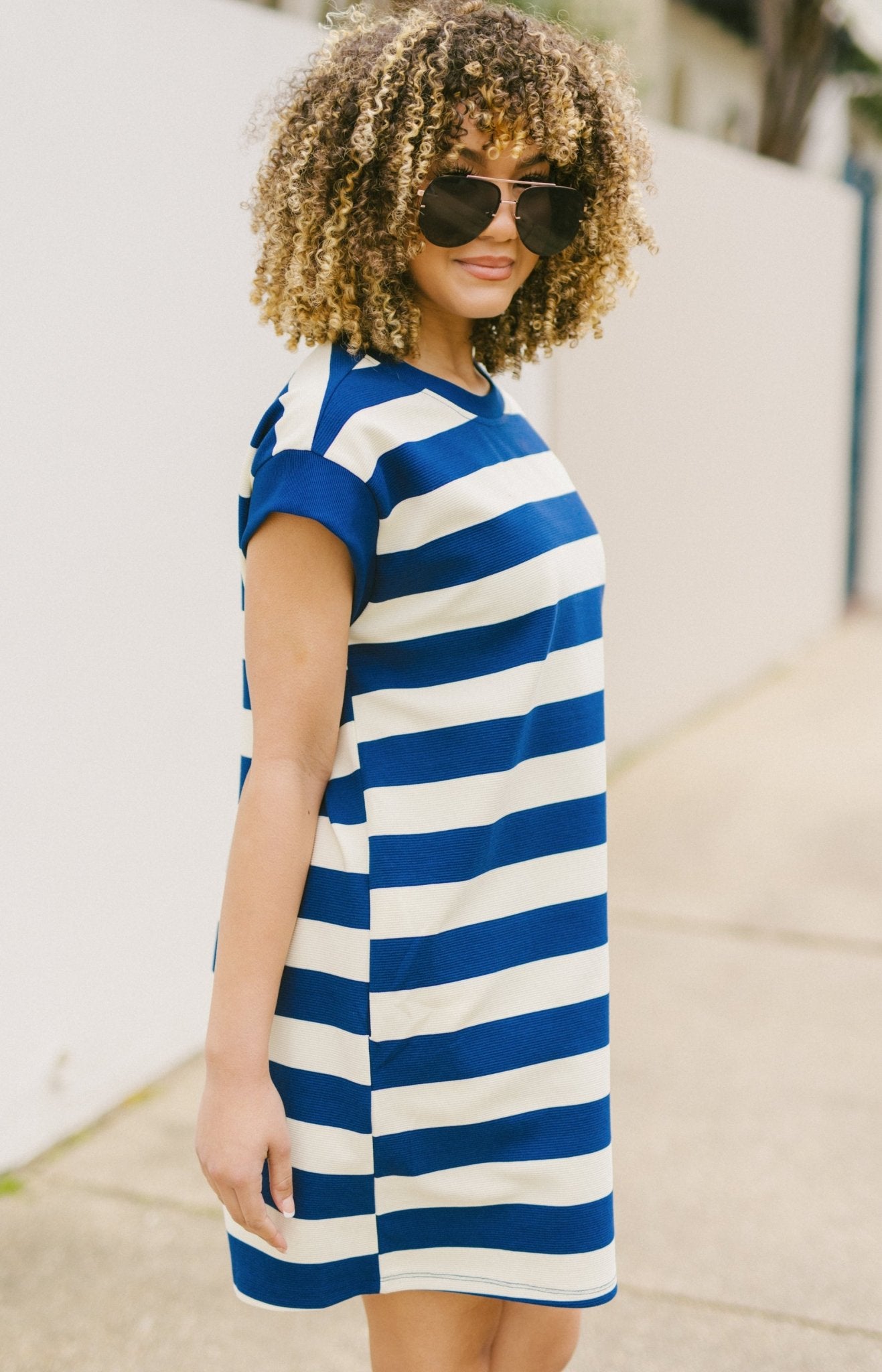 Busy Bee Dress, NAVY Dresses Under $100 - 26