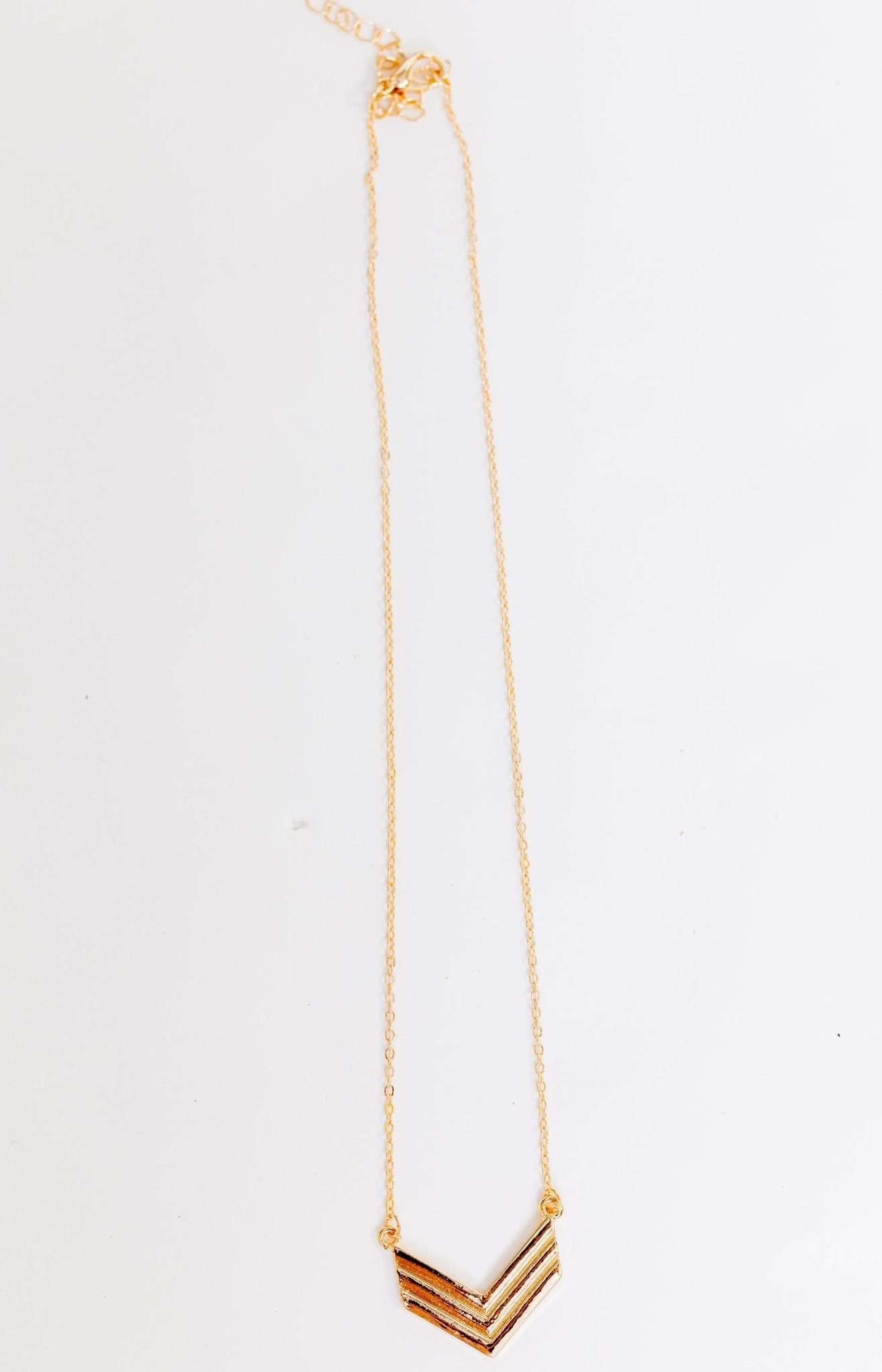 Chevron Necklace, GOLD Necklaces - 56N