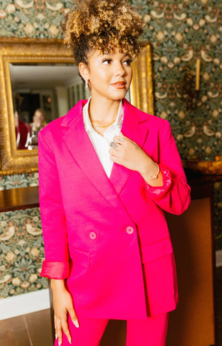 Endless Rose: Fitted Blazer, FUCHSIA Jackets - 20J