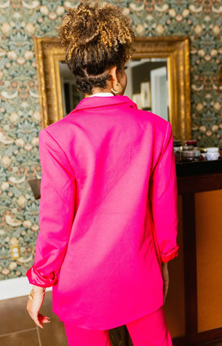 Endless Rose: Fitted Blazer, FUCHSIA Jackets - 20J