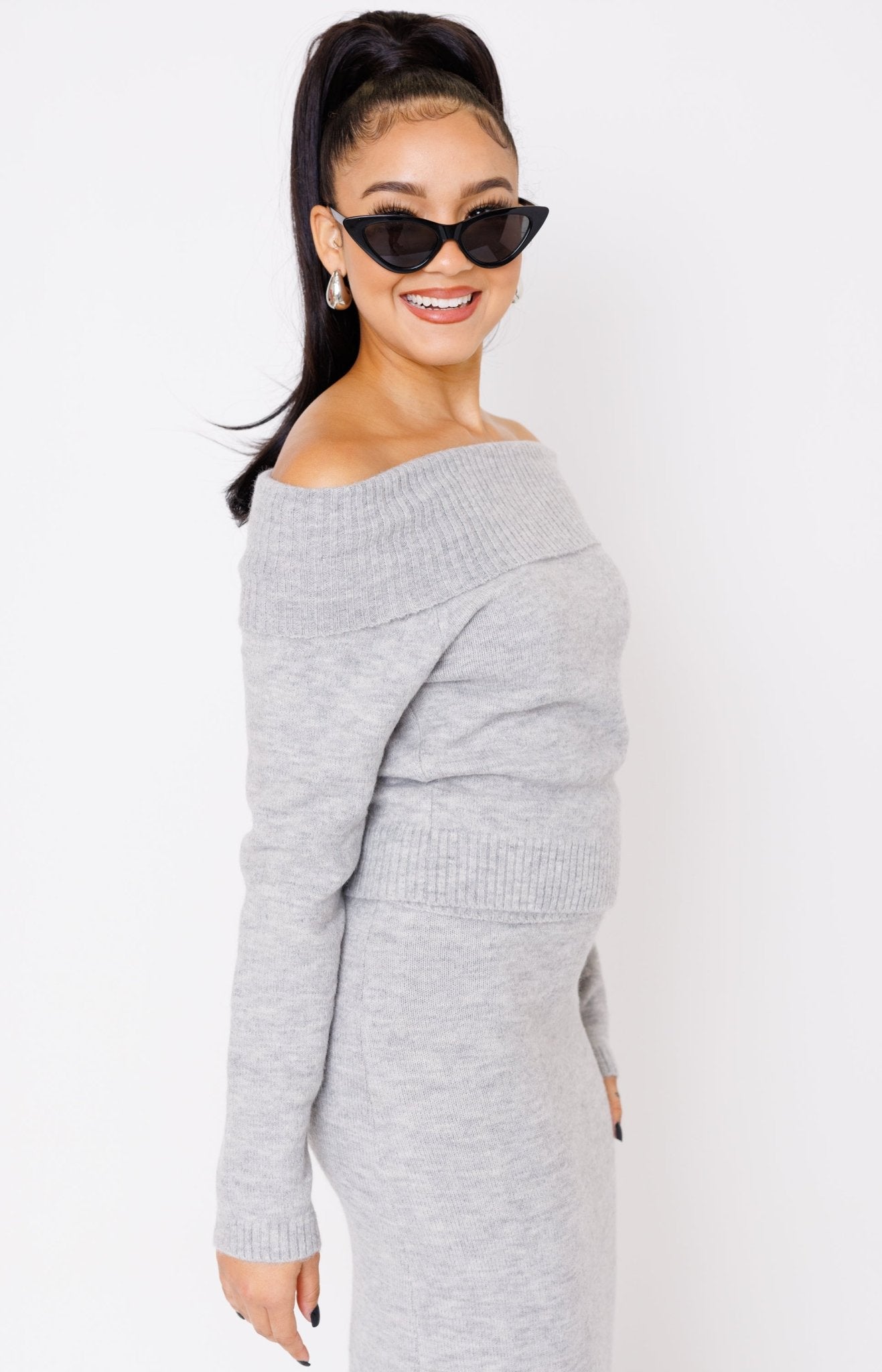 Fit & Flawless Sweater Top, GREY Sweaters Under $100 - 18L