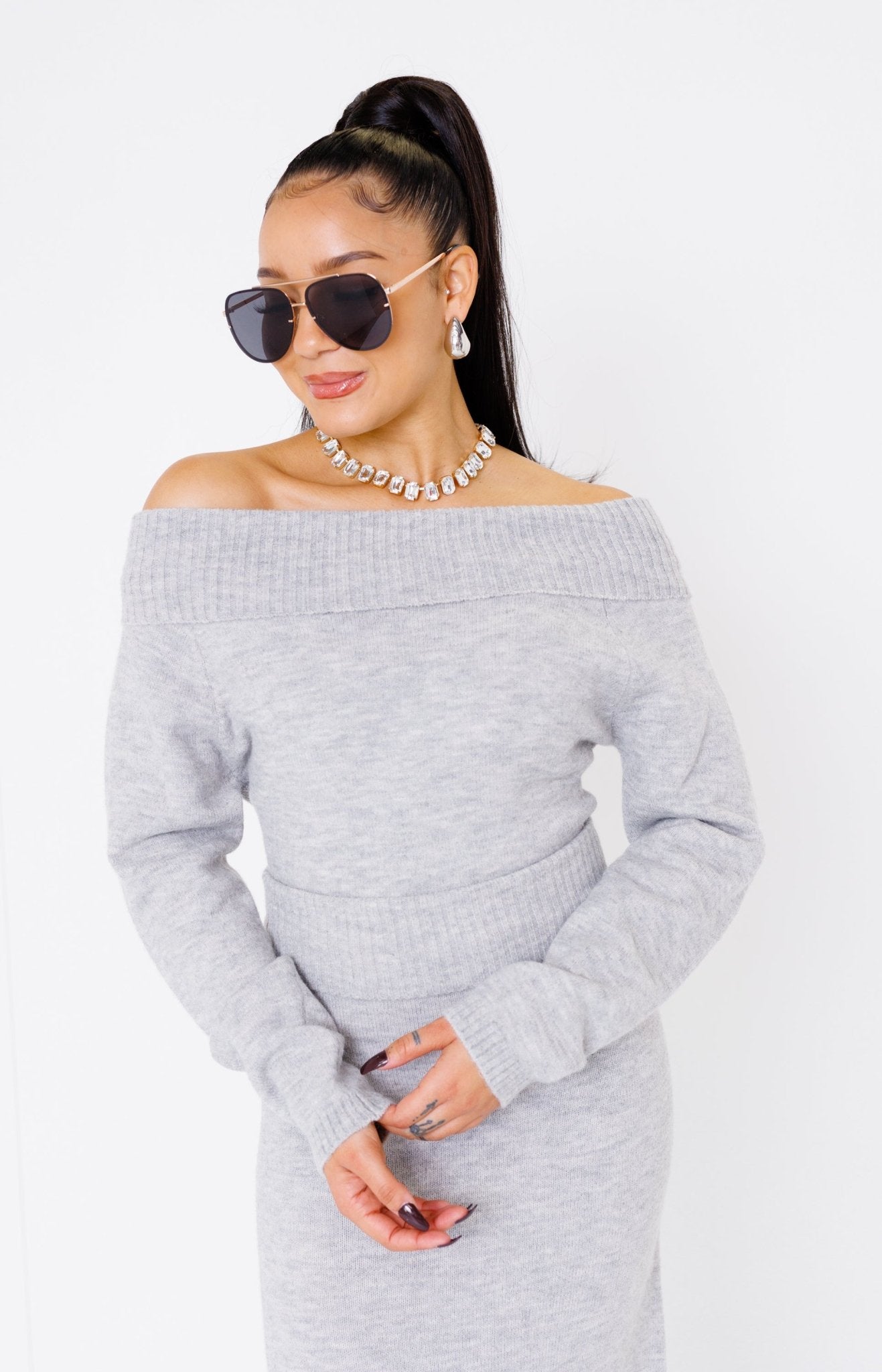 Fit & Flawless Sweater Top, GREY Sweaters Under $100 - 18L