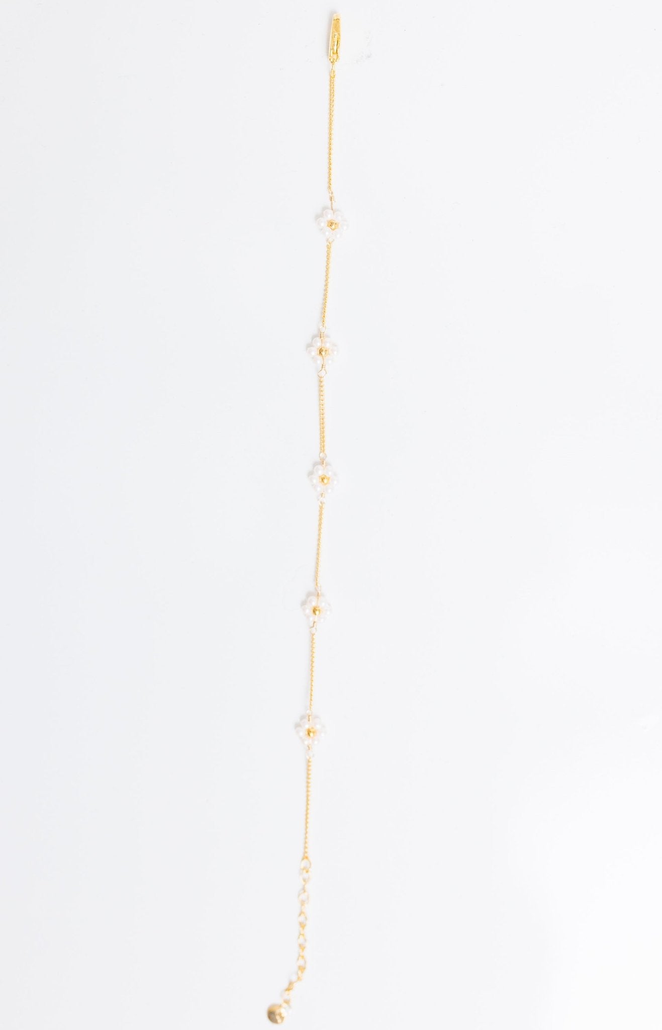 Flower Pearl Bracelet, GOLD - HerringStones