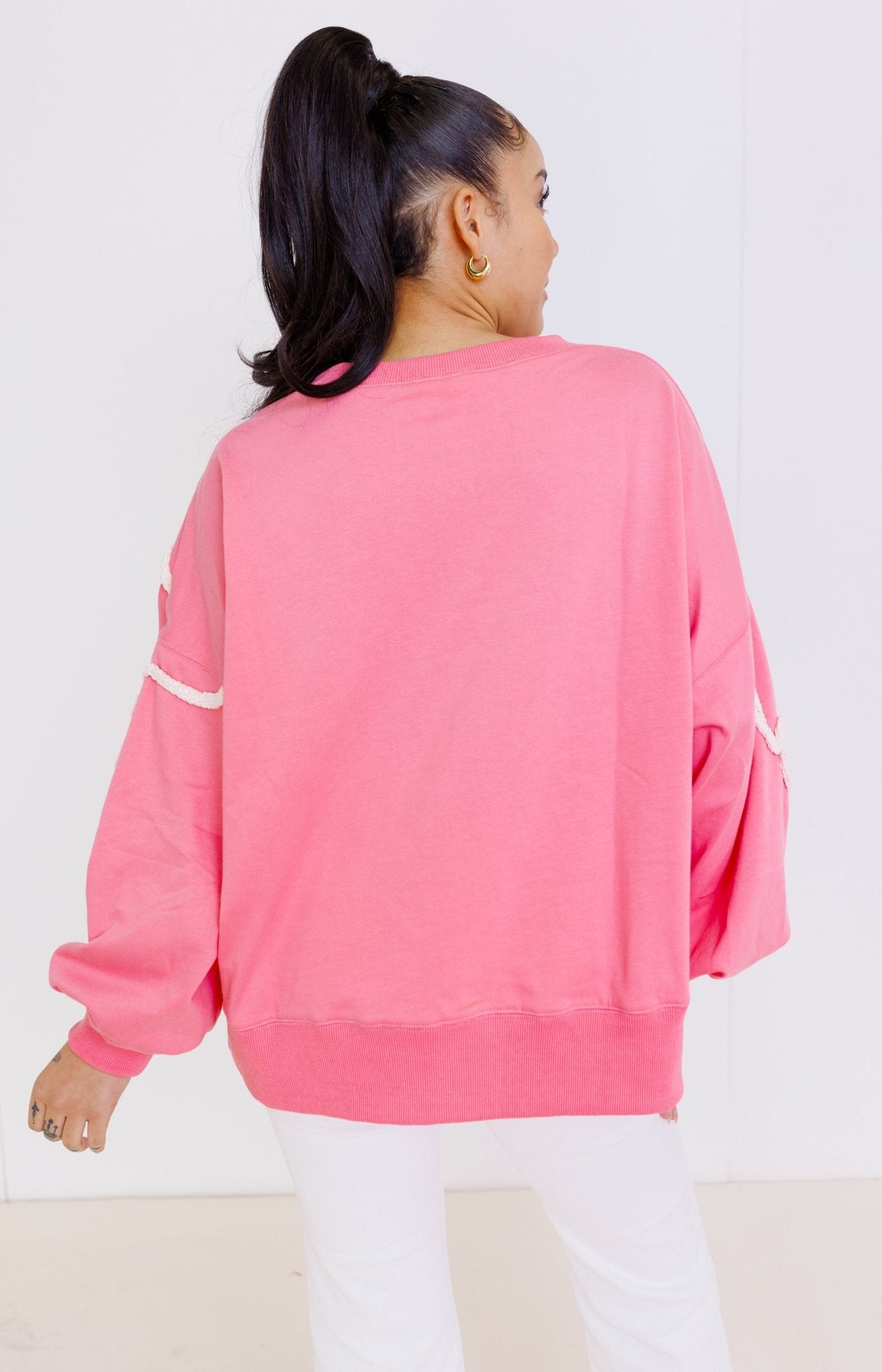 Heartthrob Harmony Sweatshirt, LIGHT PINK Sweaters Under $100 - 18L