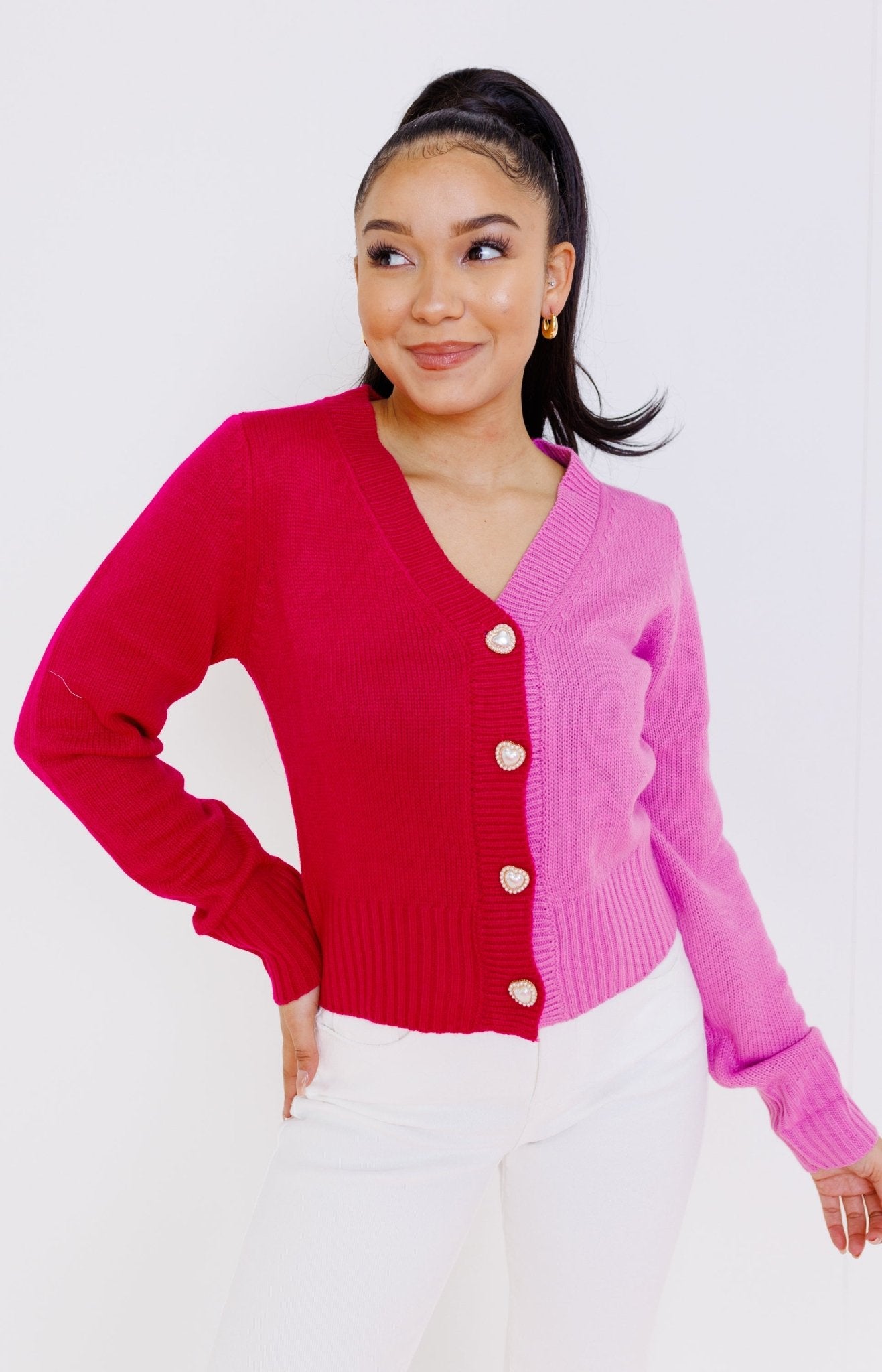 LoveBlend Sweater, MAGENTA - HerringStones