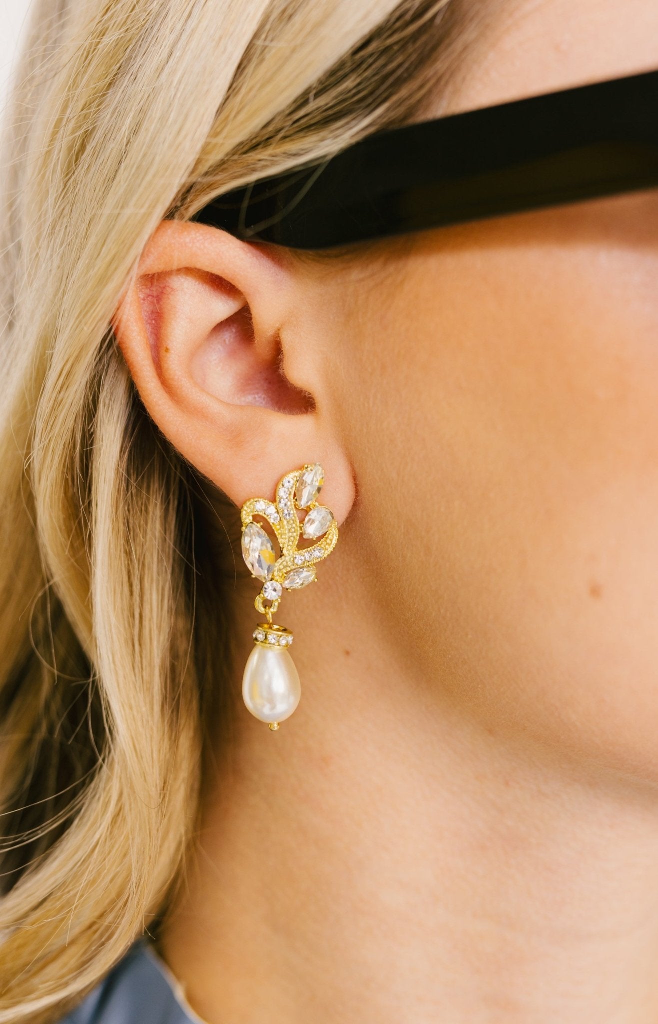 Pearl Drop Earring, GOLD Homecoming Accessories -62
