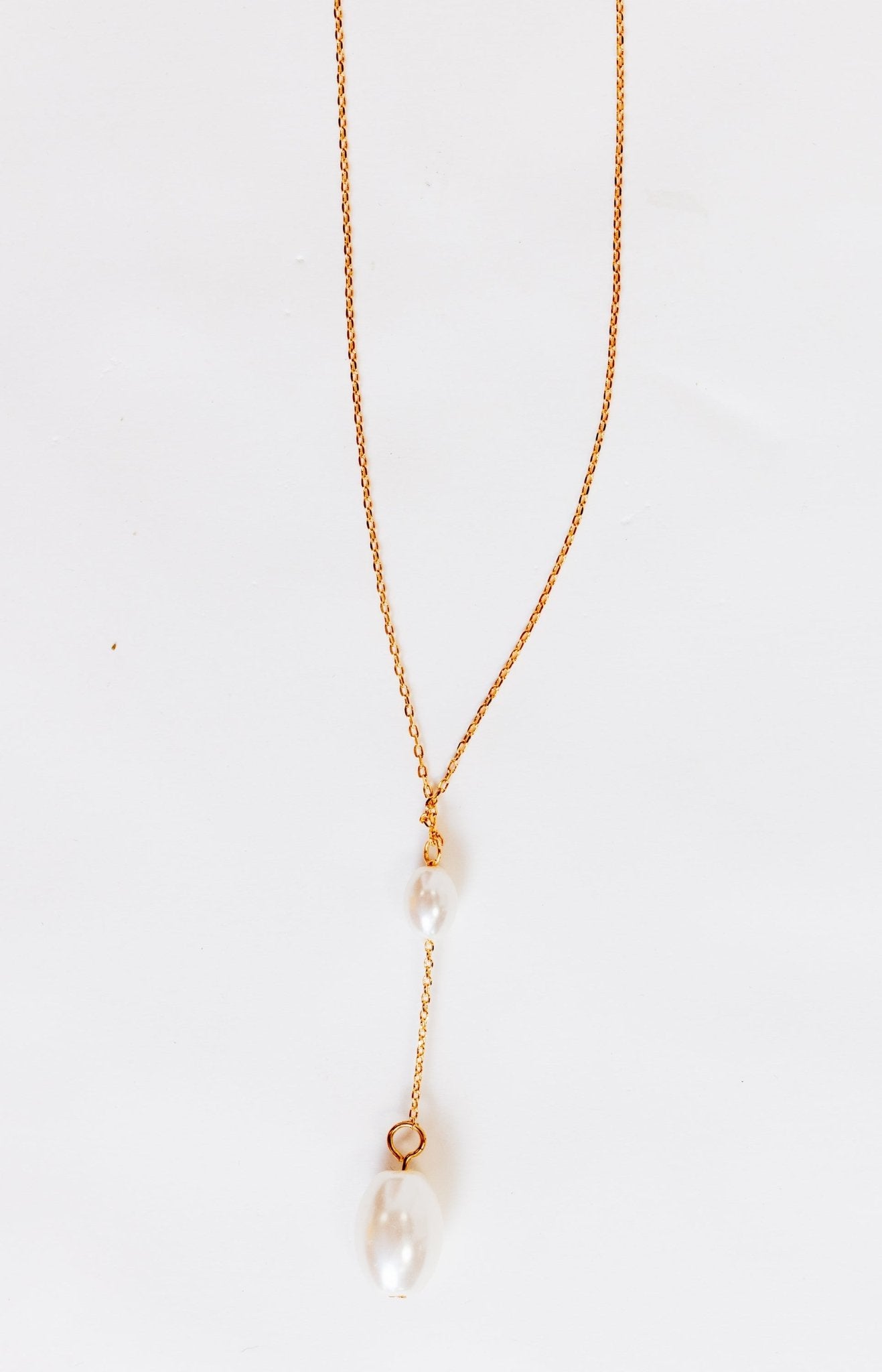 Pearl Drop Necklace, GOLD Necklaces - 56N