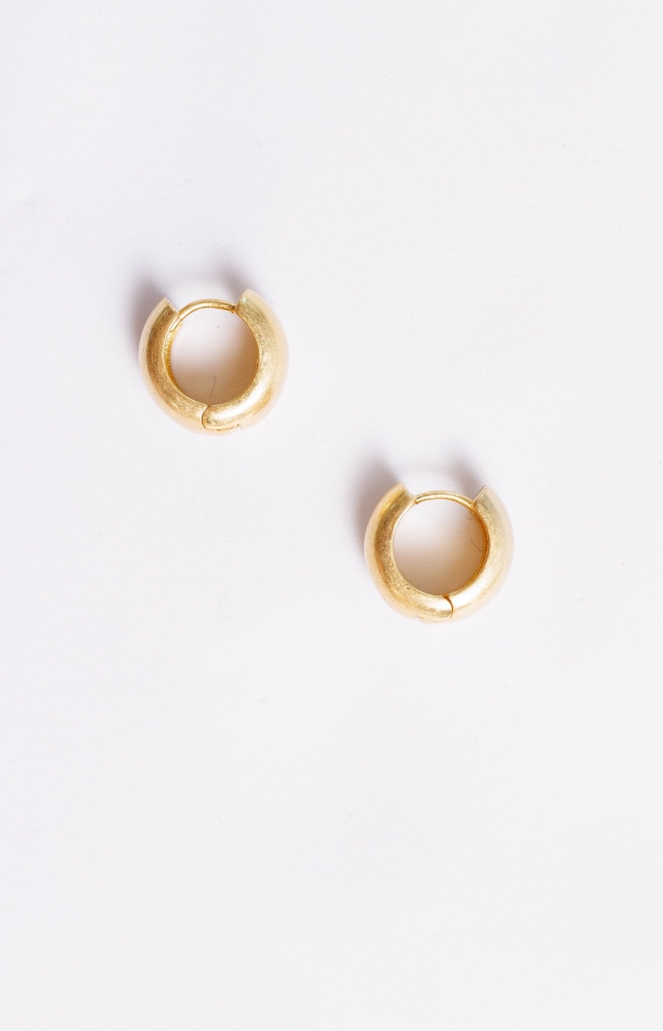 Small Plated Earring Huggies, GOLD Earrings - 56E