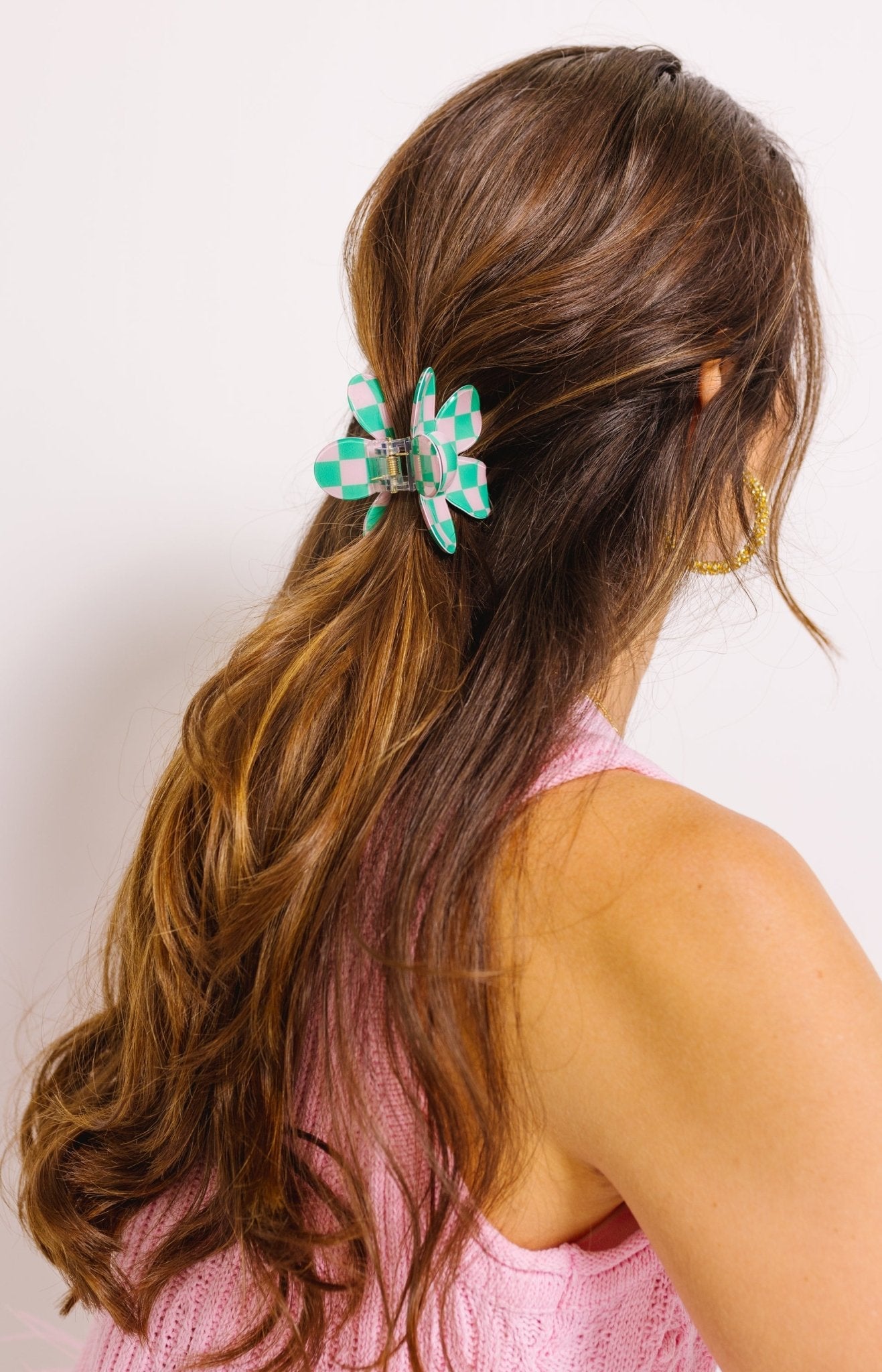 Spring Anew Hair Clip, CHECKER - HerringStones