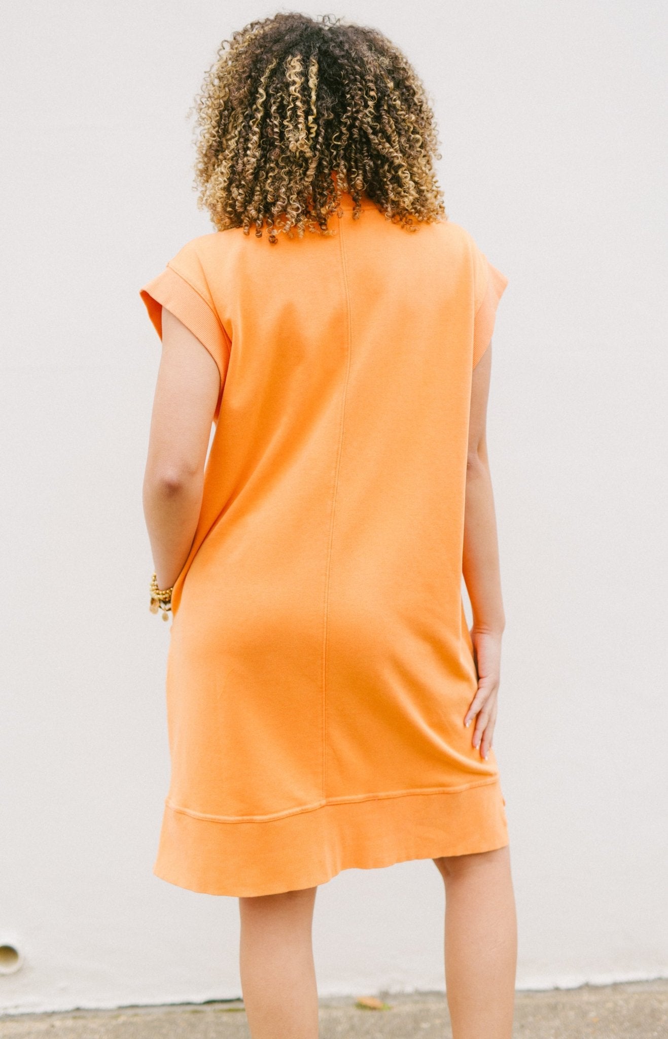 Stylista Zip Dress, ORANGE - HerringStones