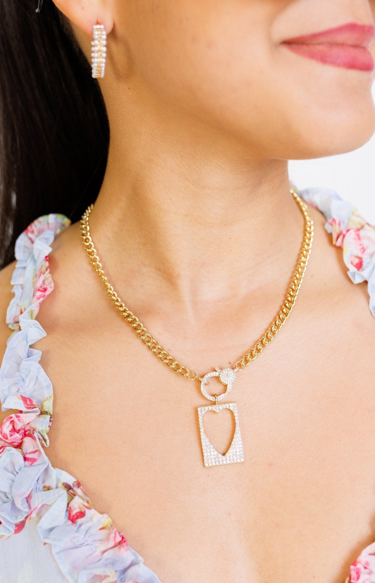 Treasure Jewels: Take My Heart Necklace, GOLD - HerringStones