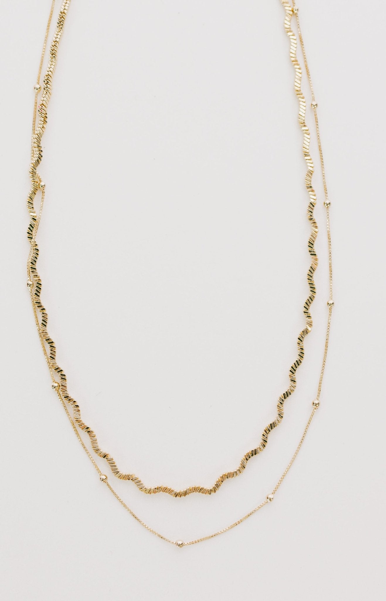 Two Layered Chain Necklace - HerringStones