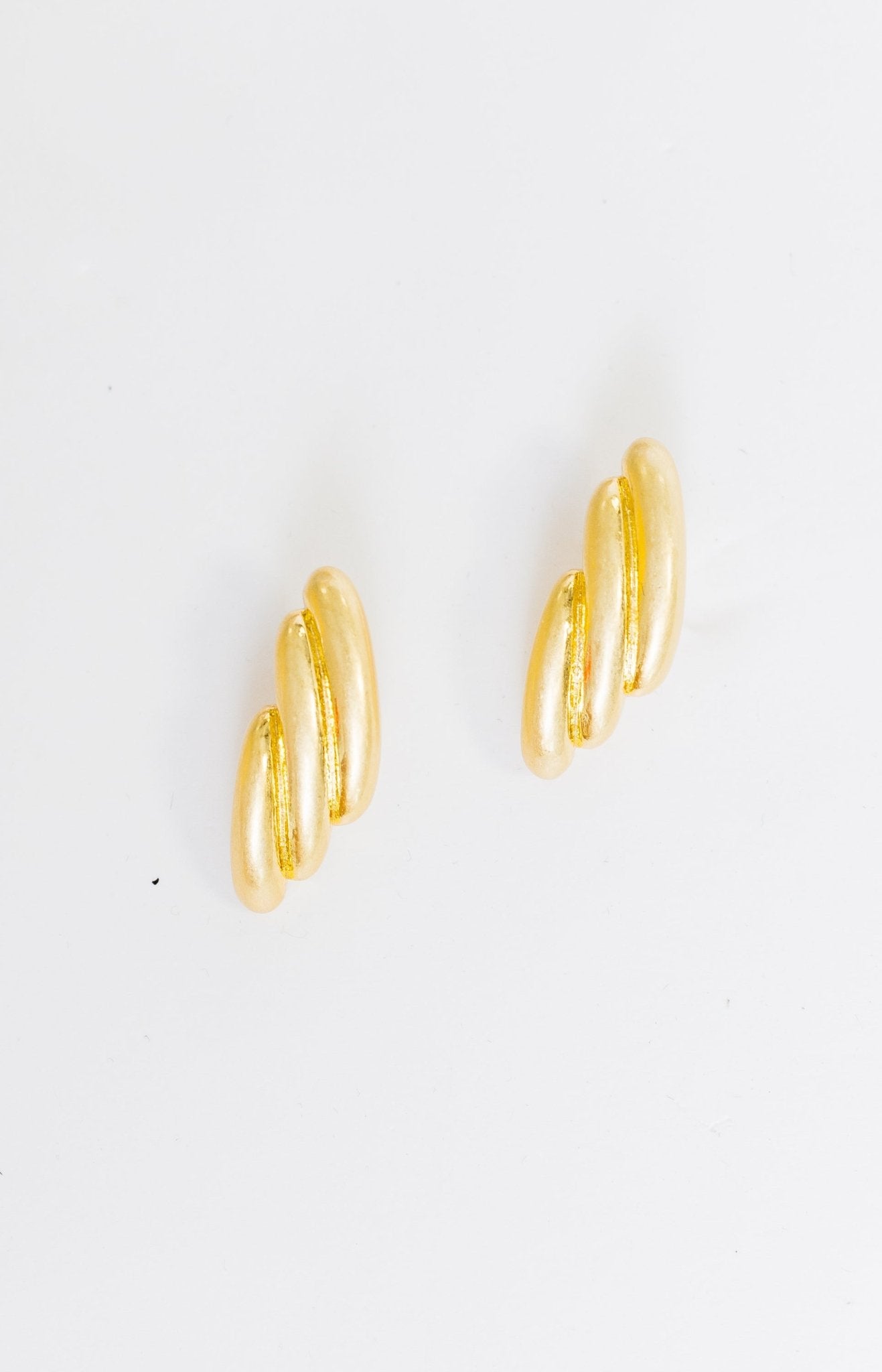 Vintage Gold Plated Earrings, GOLD - HerringStones