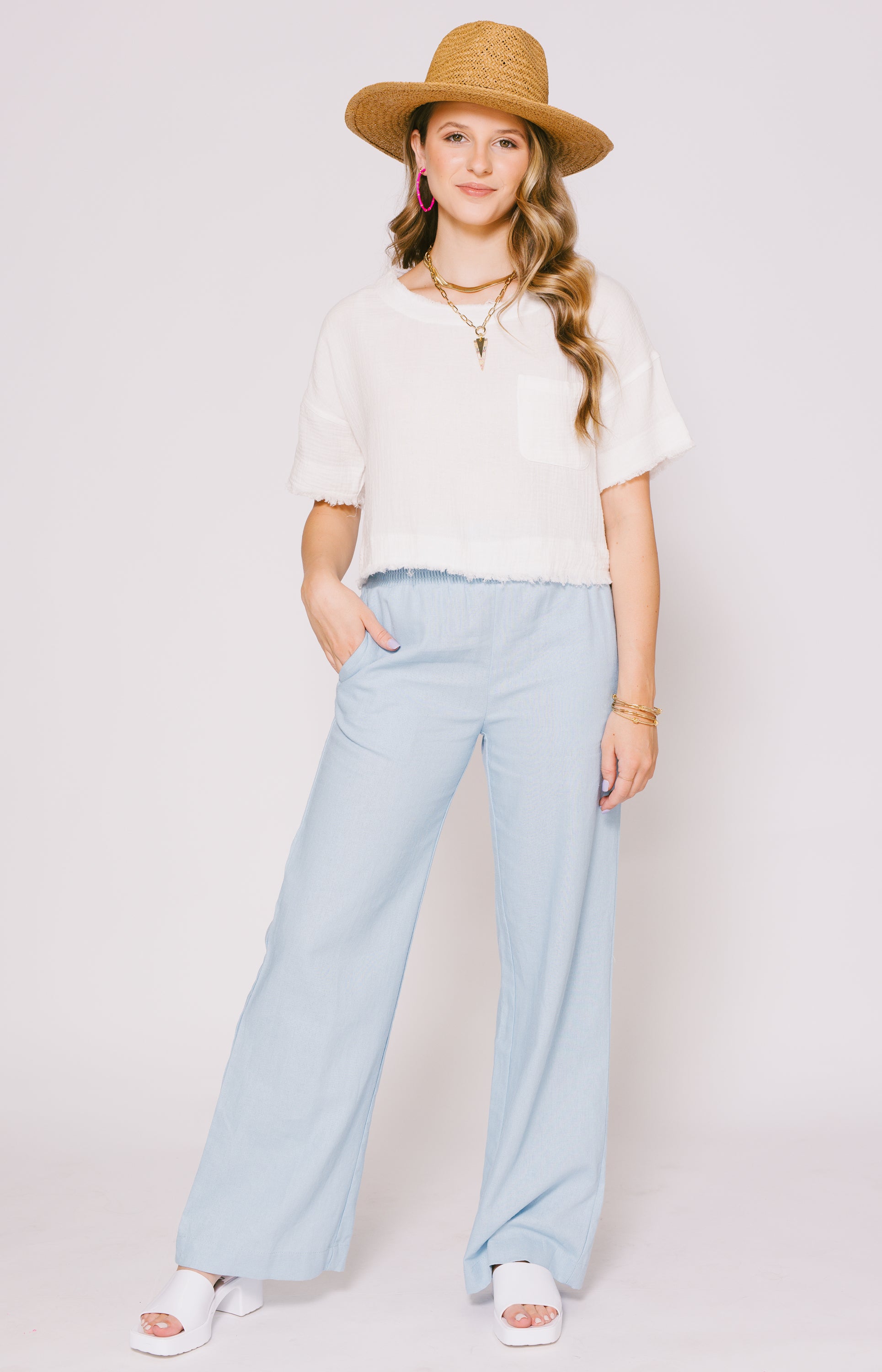 Step Up Linen Top