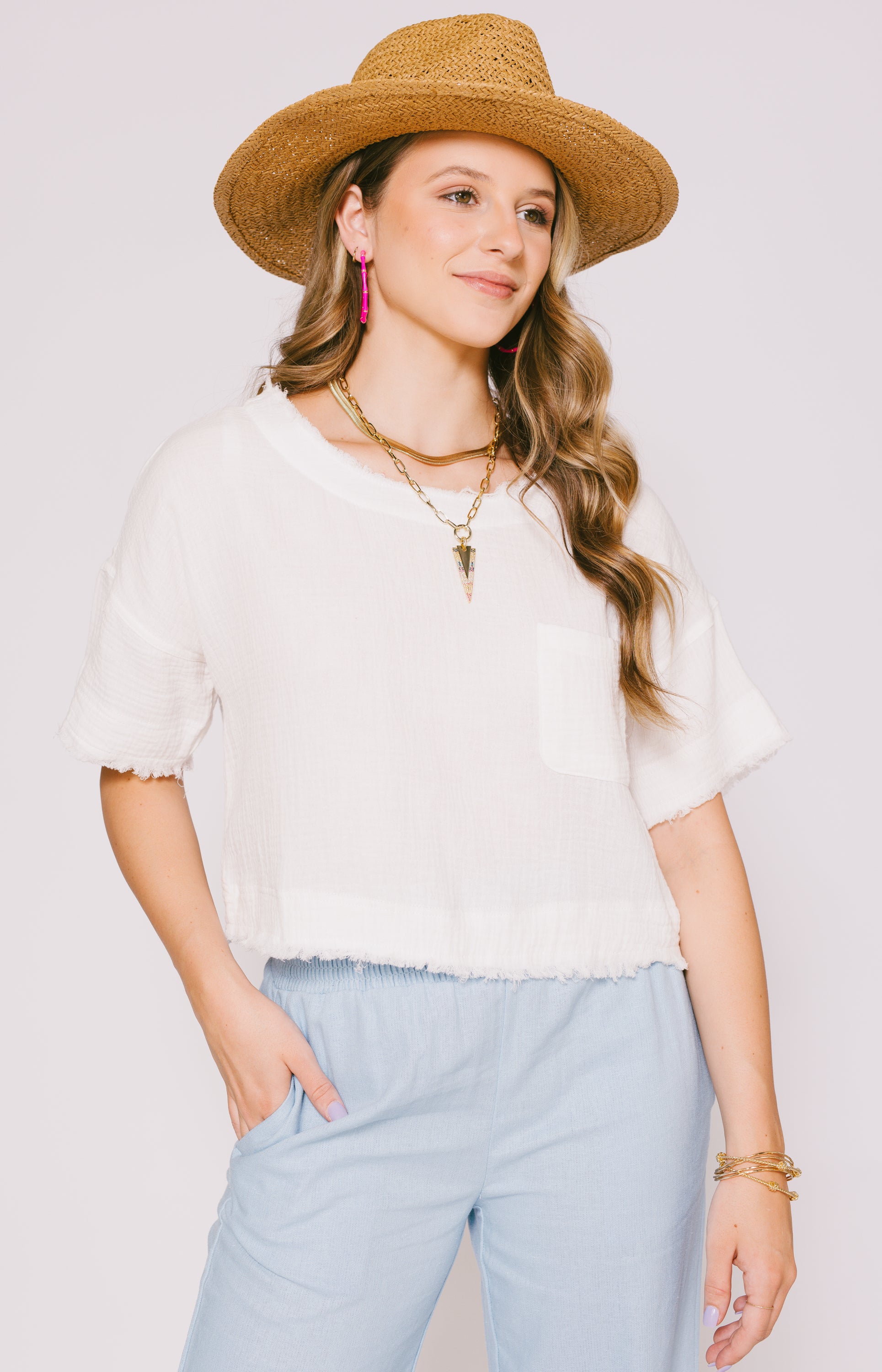 Step Up Linen Top