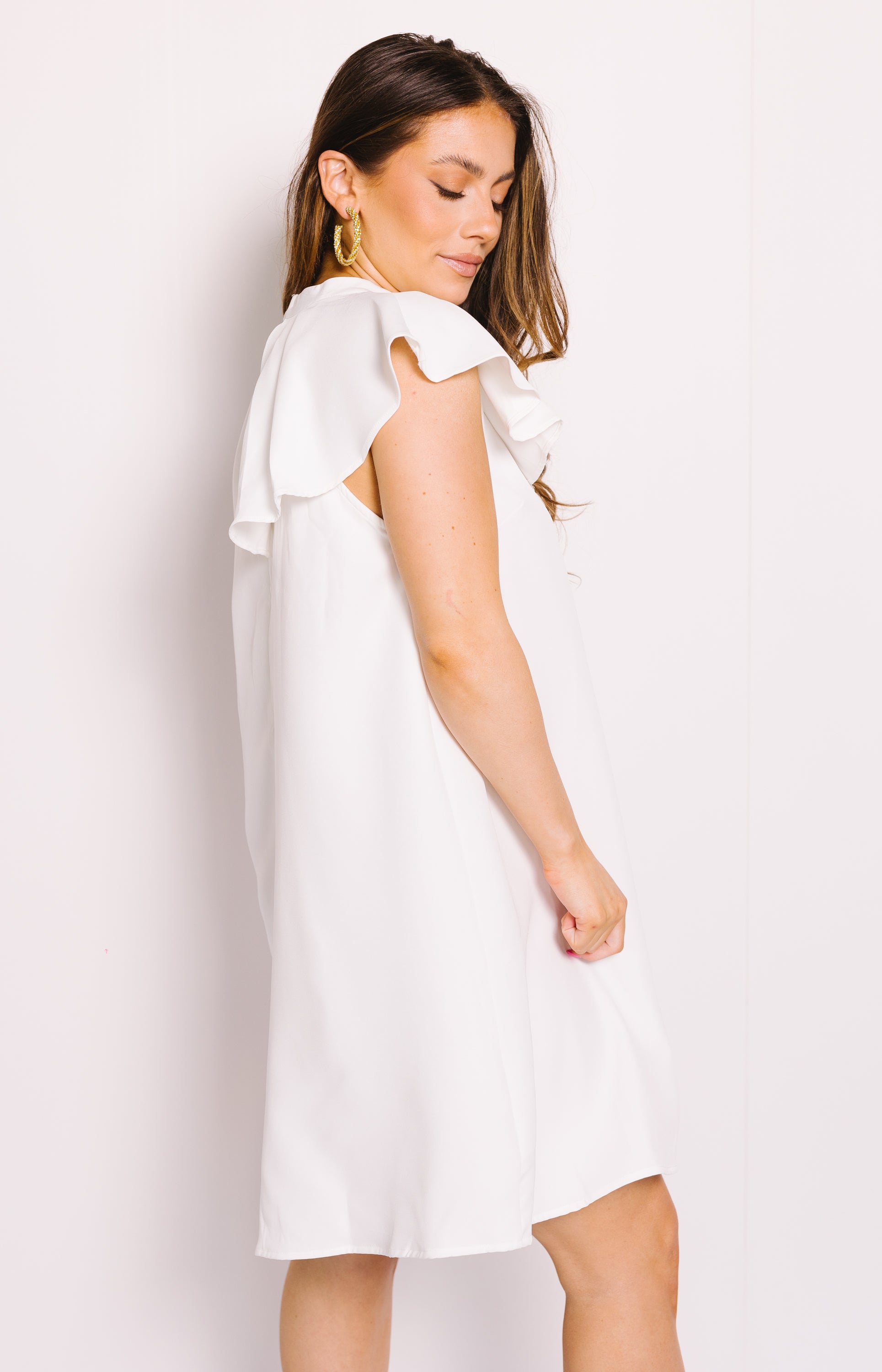Serene Mini Dress, WHITE