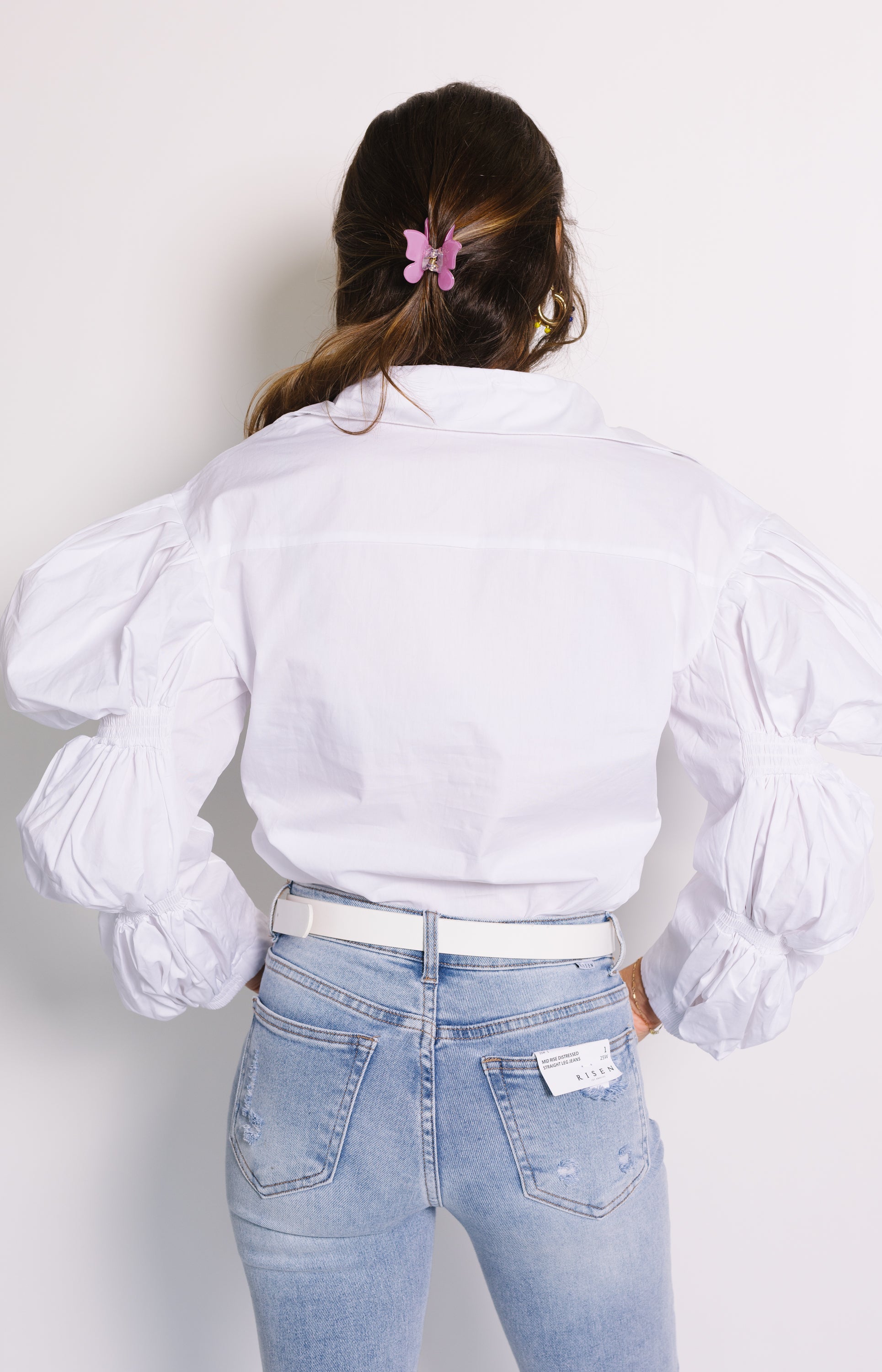 All The Drama Puff Sleeve Top, OFF WHITE